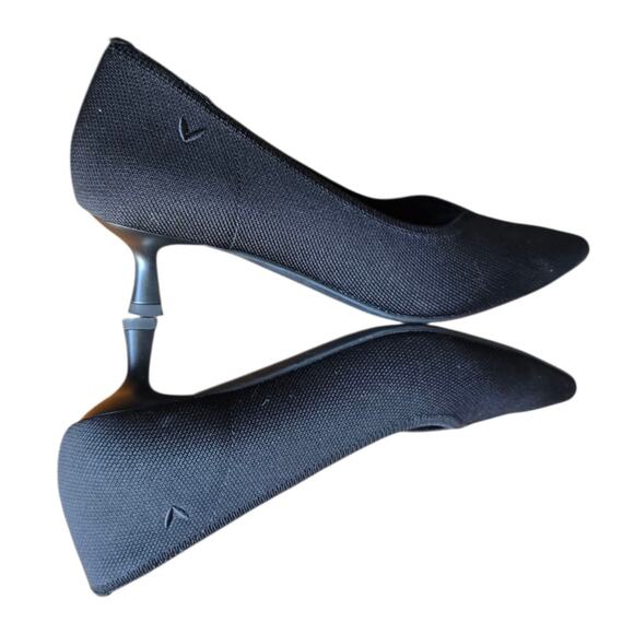 VIVAIA Pointed Toe Kitten Heels Scarlett Black Size 40 9 - Picture 3 of 8